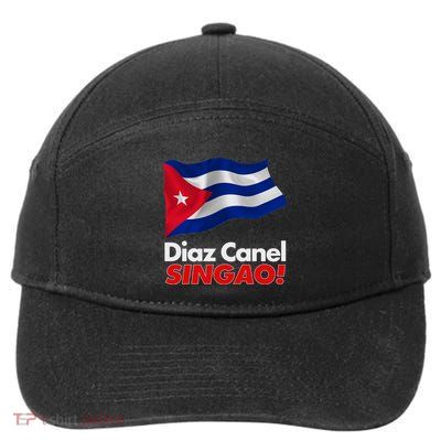 Diaz Canel Singao! Cuban Flag 7-Panel Snapback Hat