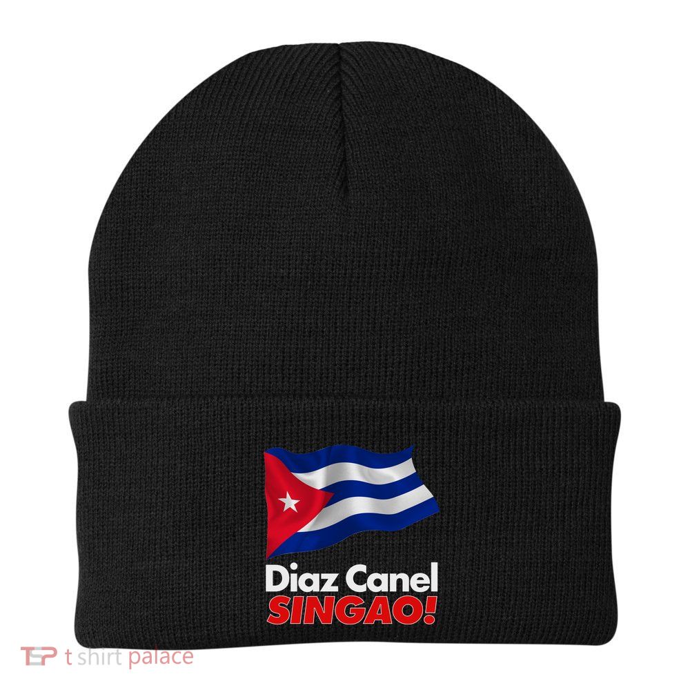 Diaz Canel Singao! Cuban Flag Knit Cap Winter Beanie
