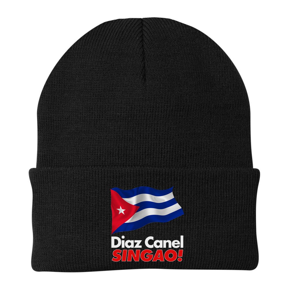 Diaz Canel Singao! Cuban Flag Beanie