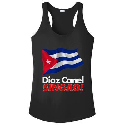 Diaz Canel Singao! Cuban Flag Ladies PosiCharge Competitor Racerback Tank