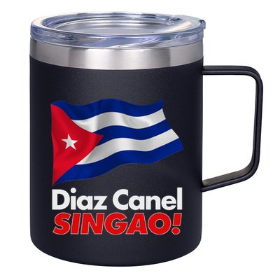 Diaz Canel Singao! Cuban Flag 12oz Stainless Steel Coffee Mug