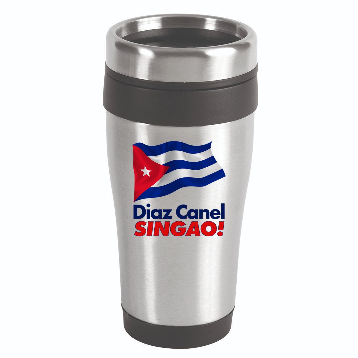 Diaz Canel Singao! Cuban Flag 16oz Travel Tumbler