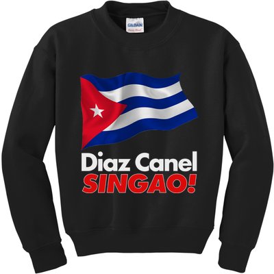 Diaz Canel Singao! Cuban Flag Kids Sweatshirt