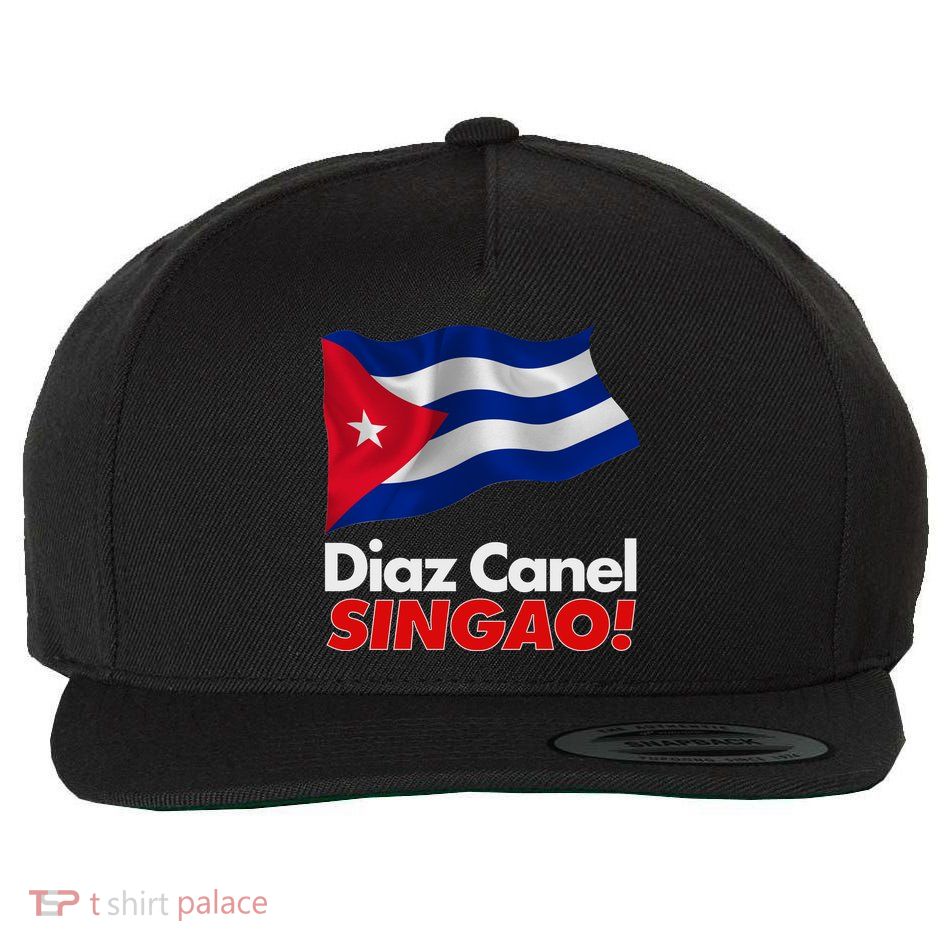 Diaz Canel Singao! Cuban Flag Wool Snapback Cap