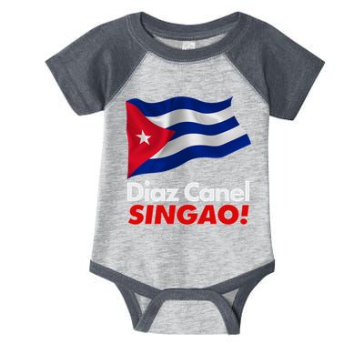 Diaz Canel Singao! Cuban Flag Infant Baby Jersey Bodysuit