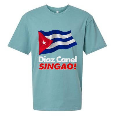 Diaz Canel Singao! Cuban Flag Sueded Cloud Jersey T-Shirt