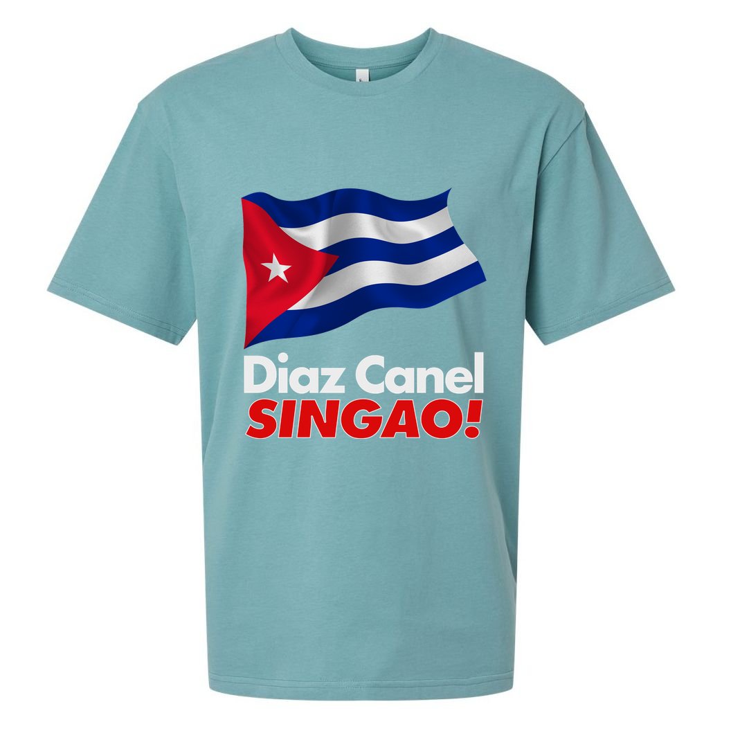 Diaz Canel Singao! Cuban Flag Sueded Cloud Jersey T-Shirt