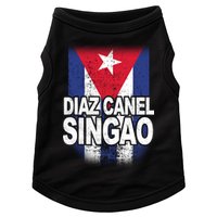 Diaz Canel Singao Cuban Flag Distressed Doggie Tank