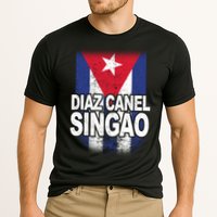 Diaz Canel Singao Cuban Flag Distressed Performance Shirt