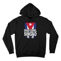 Diaz Canel Singao Cuban Flag Distressed Hoodie