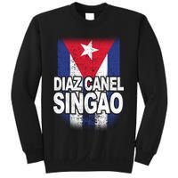 Diaz Canel Singao Cuban Flag Distressed Sweatshirt