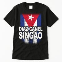 Diaz Canel Singao Cuban Flag Distressed Tall T-Shirt