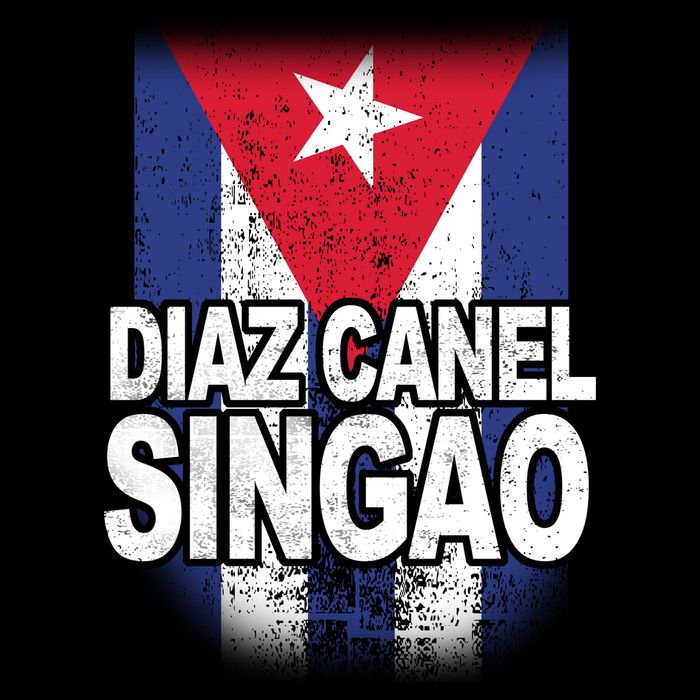 Diaz Canel Singao Cuban Flag Distressed Tall T-Shirt