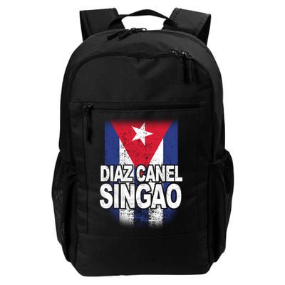 Diaz Canel Singao Cuban Flag Distressed Backpack