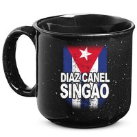 Diaz Canel Singao Cuban Flag Distressed 15oz Campfire Ceramic Mug