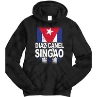 Diaz Canel Singao Cuban Flag Distressed Tie Dye Hoodie