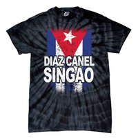 Diaz Canel Singao Cuban Flag Distressed Tie-Dye T-Shirt