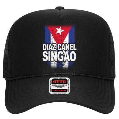 Diaz Canel Singao Cuban Flag Distressed Trucker Hat