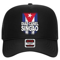 Diaz Canel Singao Cuban Flag Distressed Trucker Hat