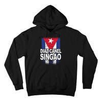 Diaz Canel Singao Cuban Flag Distressed Tall Hoodie