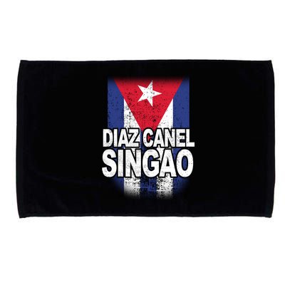 Diaz Canel Singao Cuban Flag Distressed Microfiber Hand Towel