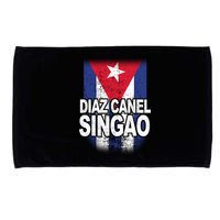 Diaz Canel Singao Cuban Flag Distressed Microfiber Hand Towel