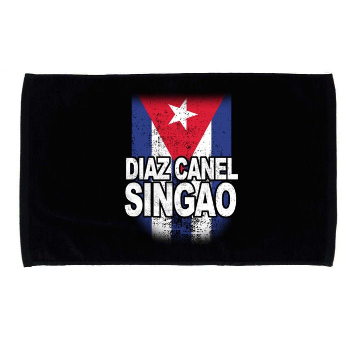 Diaz Canel Singao Cuban Flag Distressed Microfiber Hand Towel