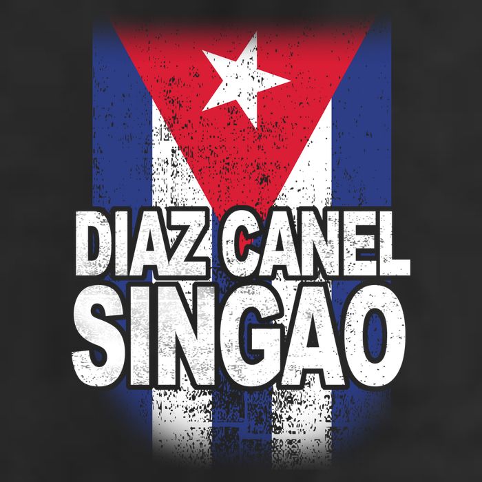 Diaz Canel Singao Cuban Flag Distressed Microfiber Hand Towel