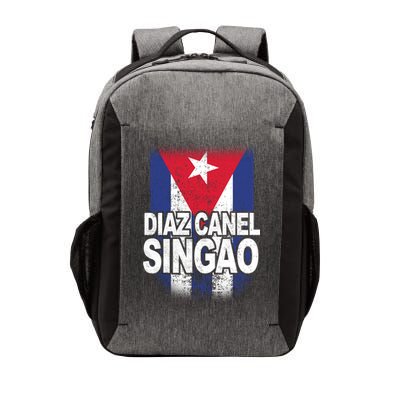 Diaz Canel Singao Cuban Flag Distressed Vector Backpack
