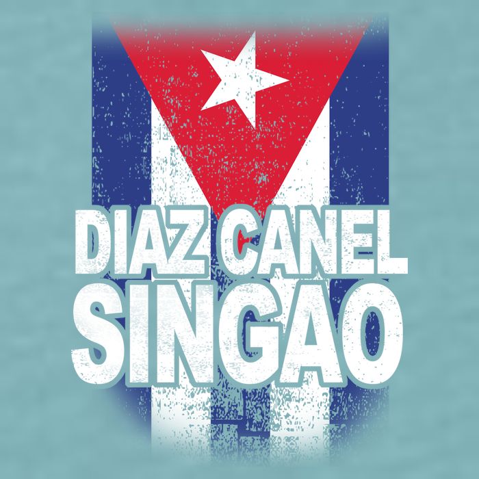 Diaz Canel Singao Cuban Flag Distressed Sueded Cloud Jersey T-Shirt