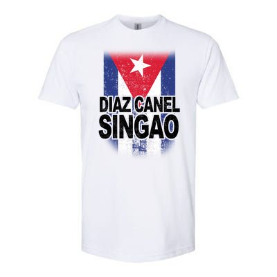 Diaz Canel Singao Cuban Flag Distressed Softstyle® CVC T-Shirt