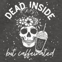 Dead Inside But Caffeinated Mom Skull Flower Coffee Lover Vector Backpack