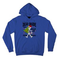 Dead Inside But Jolly Af Funny Skeleton Christmas Tree Retro Cute Gift Hoodie