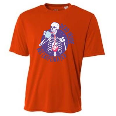 Dead Inside But Caffeinated Cooling Performance Crew T-Shirt