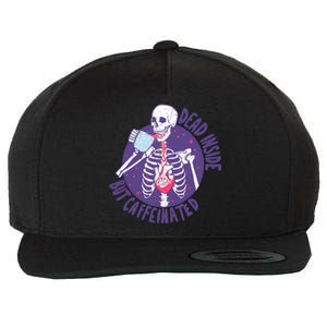 Dead Inside But Caffeinated Wool Snapback Cap