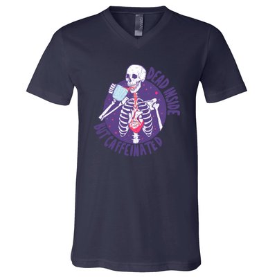 Dead Inside But Caffeinated V-Neck T-Shirt