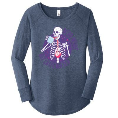 Dead Inside But Caffeinated Women's Perfect Tri Tunic Long Sleeve Shirt