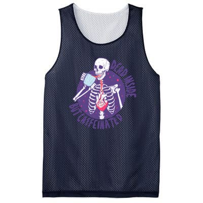 Dead Inside But Caffeinated Mesh Reversible Basketball Jersey Tank