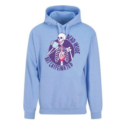 Dead Inside But Caffeinated Unisex Surf Hoodie