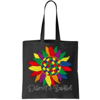 Different Is Beautiful Sunflower Puzzle Autism Awareness Month Gift Tote Bag