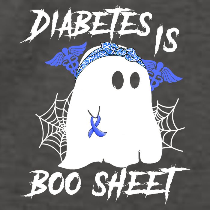Diabetes Is Boo Sheet Halloween Ghost Diabetes Awareness Vector Backpack