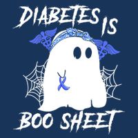 Diabetes Is Boo Sheet Halloween Ghost Diabetes Awareness Cooling Performance Crew T-Shirt