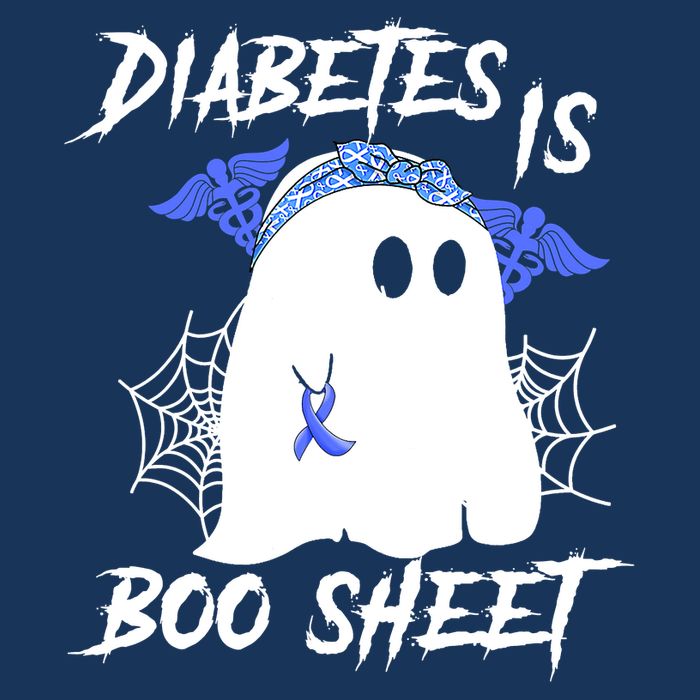 Diabetes Is Boo Sheet Halloween Ghost Diabetes Awareness Cooling Performance Crew T-Shirt