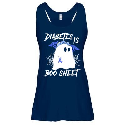 Diabetes Is Boo Sheet Halloween Ghost Diabetes Awareness Ladies Essential Flowy Tank