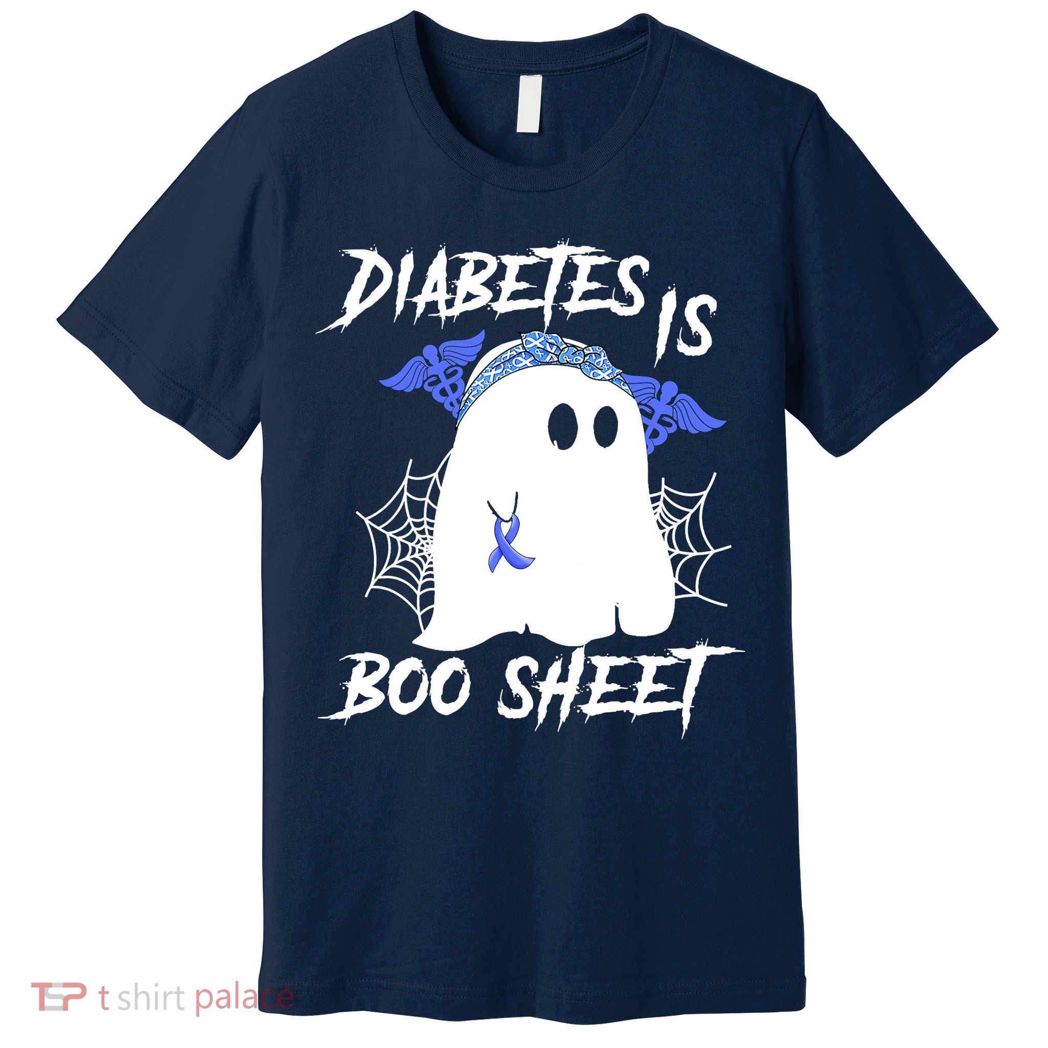 Diabetes Is Boo Sheet Halloween Ghost Diabetes Awareness Premium T-Shirt