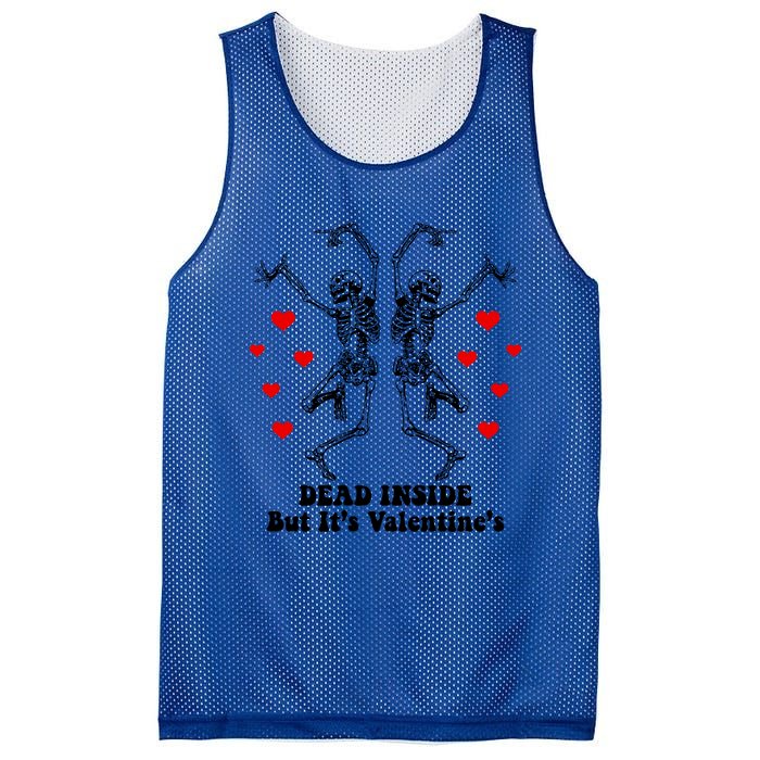 Dead Inside But ItS ValentineS Dancing Skeleton Couples Meaningful Gift Mesh Reversible Basketball Jersey Tank