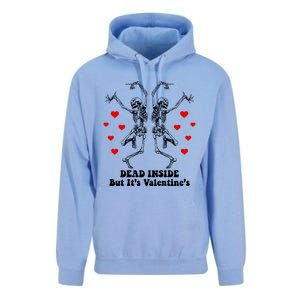 Dead Inside But ItS ValentineS Dancing Skeleton Couples Meaningful Gift Unisex Surf Hoodie