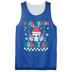 Dead Inside But Jolly Af Santa Skeleton Retro Christmas Xmas Meaningful Gift Mesh Reversible Basketball Jersey Tank