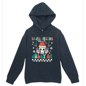 Dead Inside But Jolly Af Santa Skeleton Retro Christmas Xmas Meaningful Gift Urban Pullover Hoodie