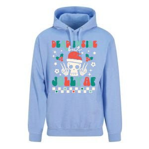 Dead Inside But Jolly Af Santa Skeleton Retro Christmas Xmas Meaningful Gift Unisex Surf Hoodie